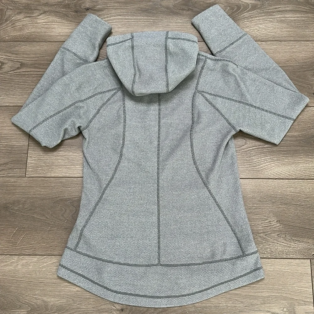Prana Rockaway Full Zip Gray Texture Hoodie Jacket Size Small - Picture 4 of 12